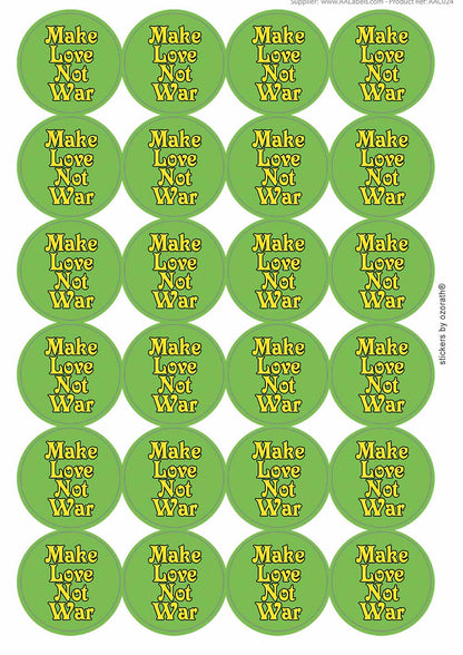 A picture of an A4 sheet of matte paper stickers