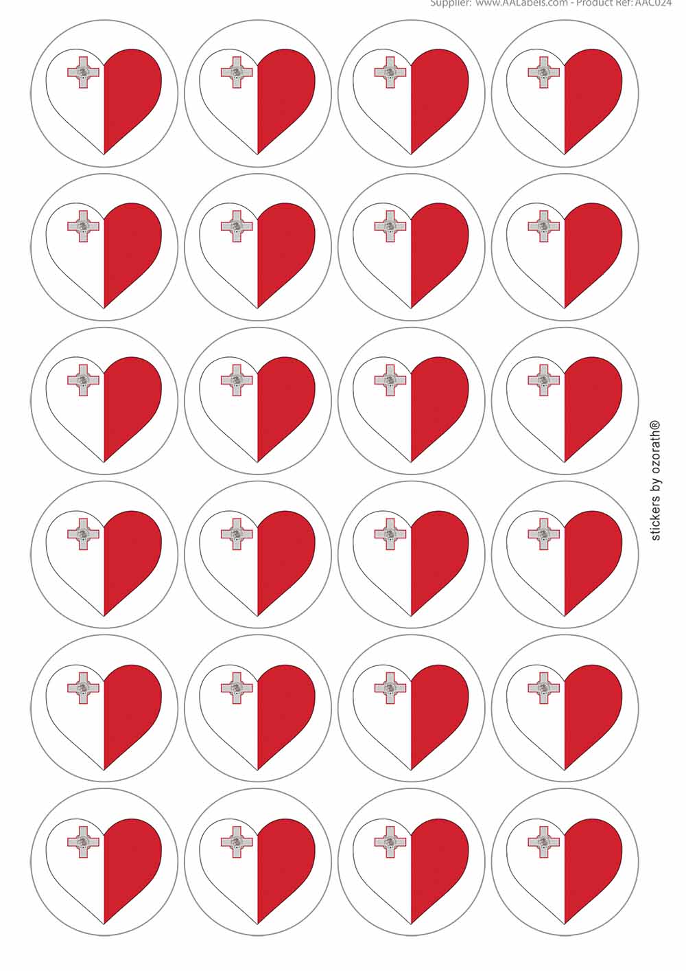A picture of an A4 sheet of matte paper stickers