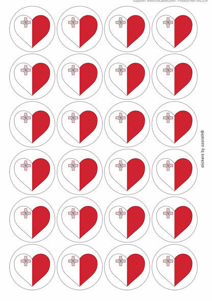 A picture of an A4 sheet of matte paper stickers
