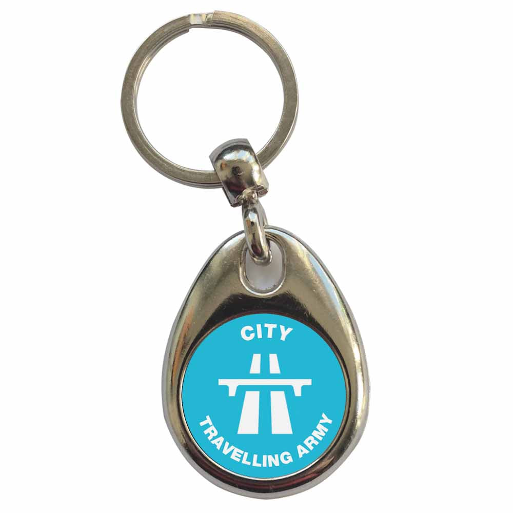 An image of a plain metal keyring