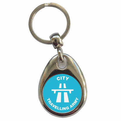 An image of a plain metal keyring