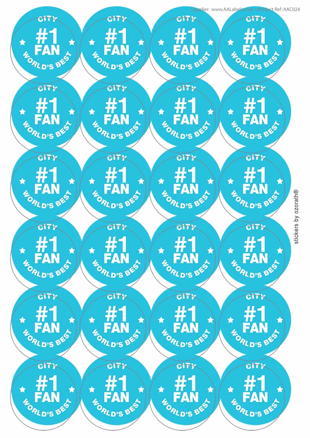 A picture of an A4 sheet of matte paper stickers