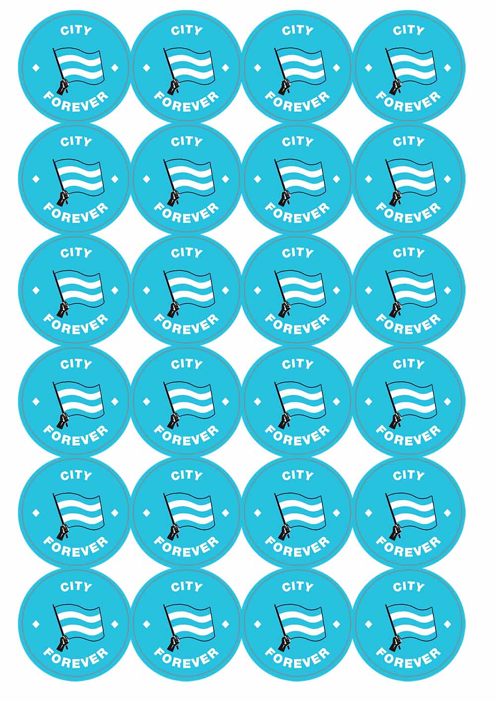 A picture of an A4 sheet of matte paper stickers