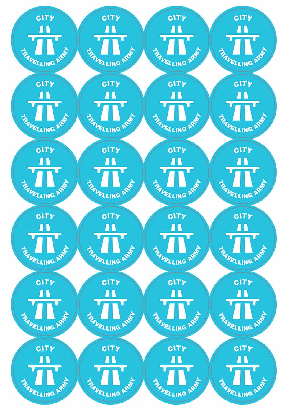 A picture of an A4 sheet of matte paper stickers