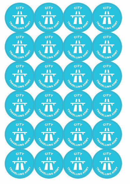 A picture of an A4 sheet of matte paper stickers