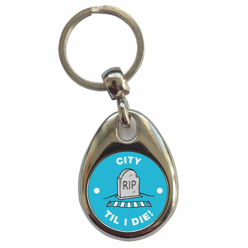 An image of a plain metal keyring