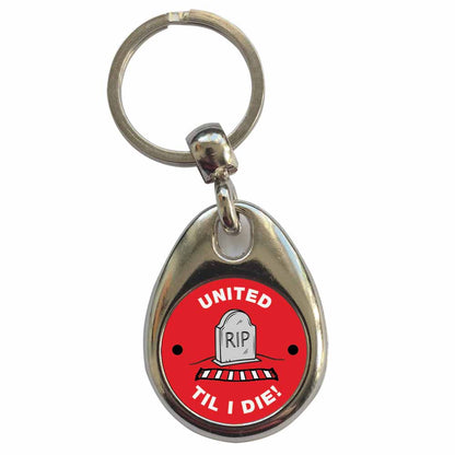 An image of a plain metal keyring