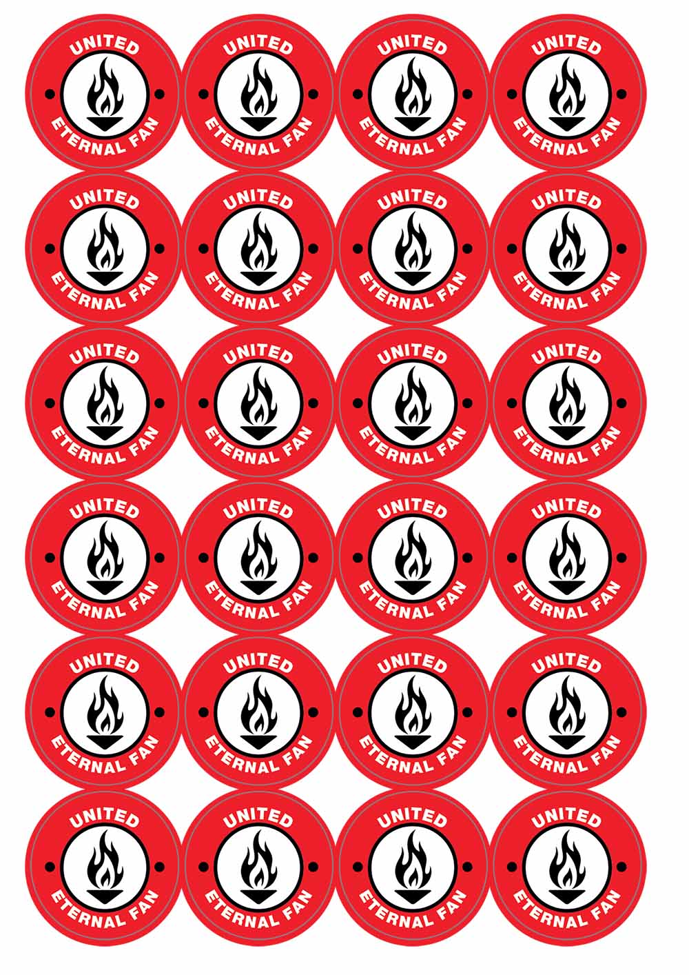 A picture of an A4 sheet of matte paper stickers