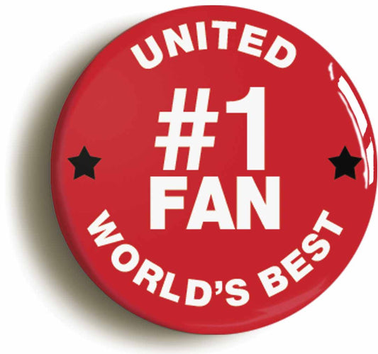 A picture of the front of the product, titled United #1 Fan Circular 50mm Fridge Magnet