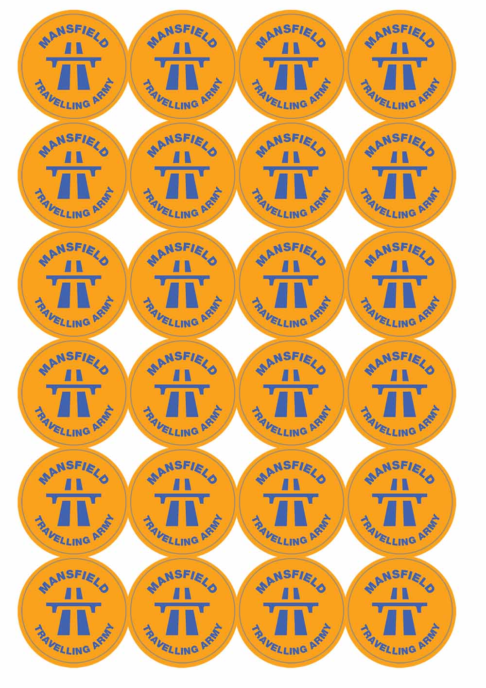A picture of an A4 sheet of matte paper stickers
