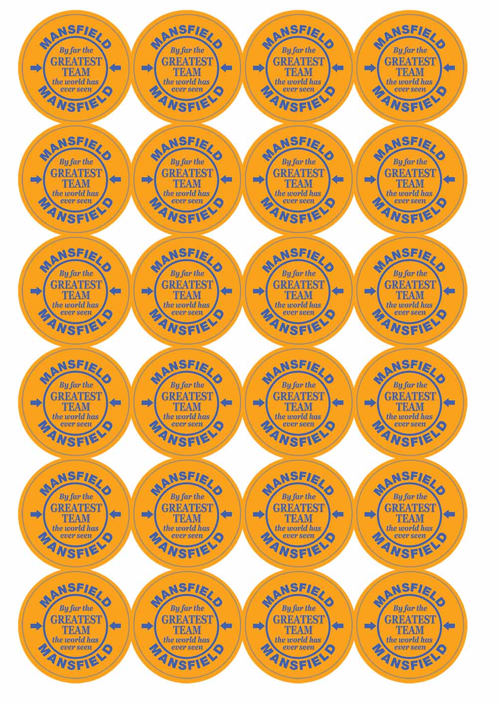 A picture of an A4 sheet of matte paper stickers