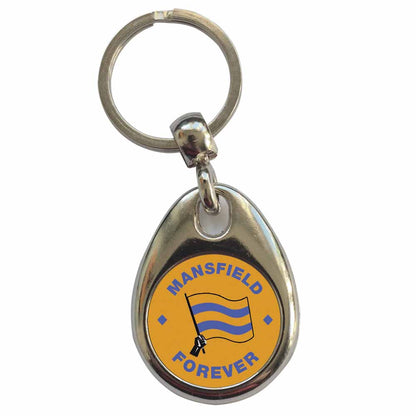 An image of a plain metal keyring
