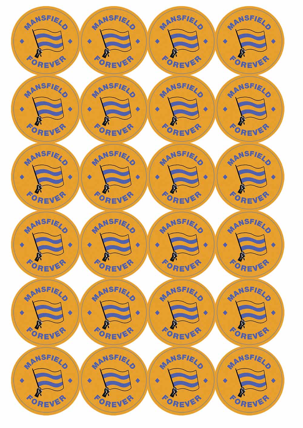 A picture of an A4 sheet of matte paper stickers
