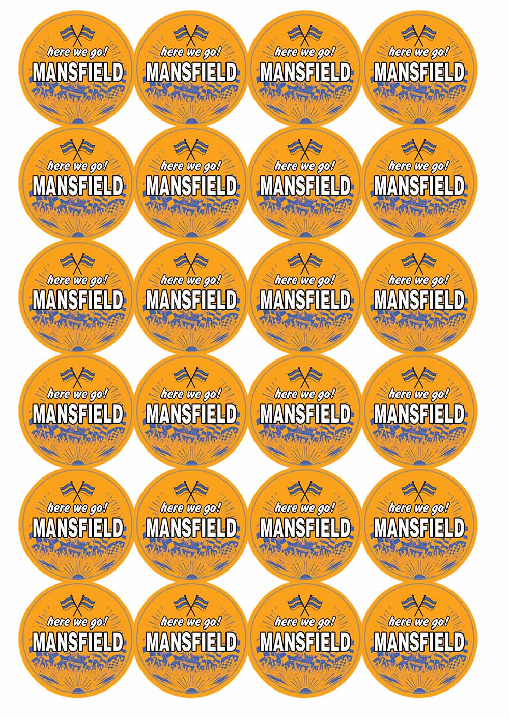 A picture of an A4 sheet of matte paper stickers