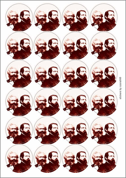A picture of an A4 sheet of matte paper stickers