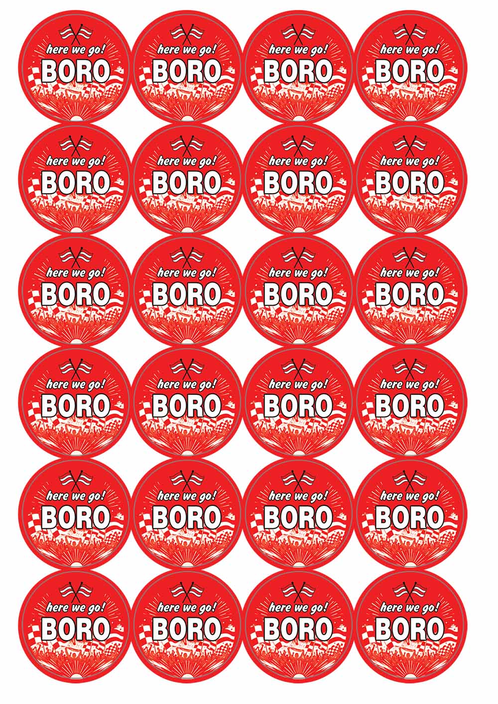 A picture of an A4 sheet of matte paper stickers