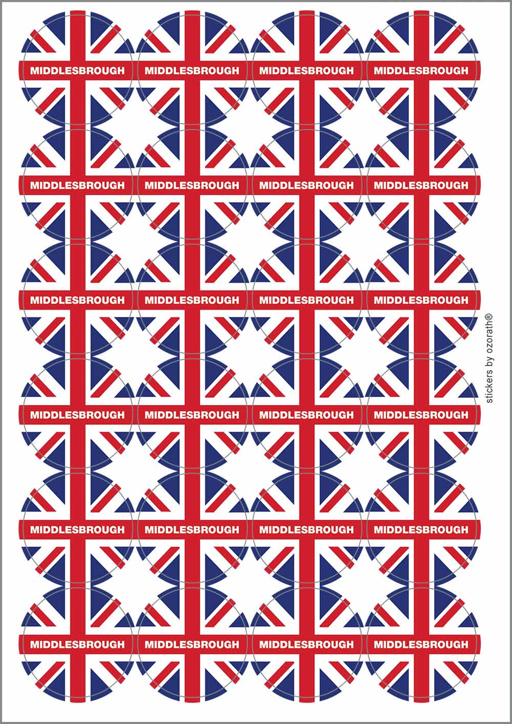 A picture of an A4 sheet of matte paper stickers