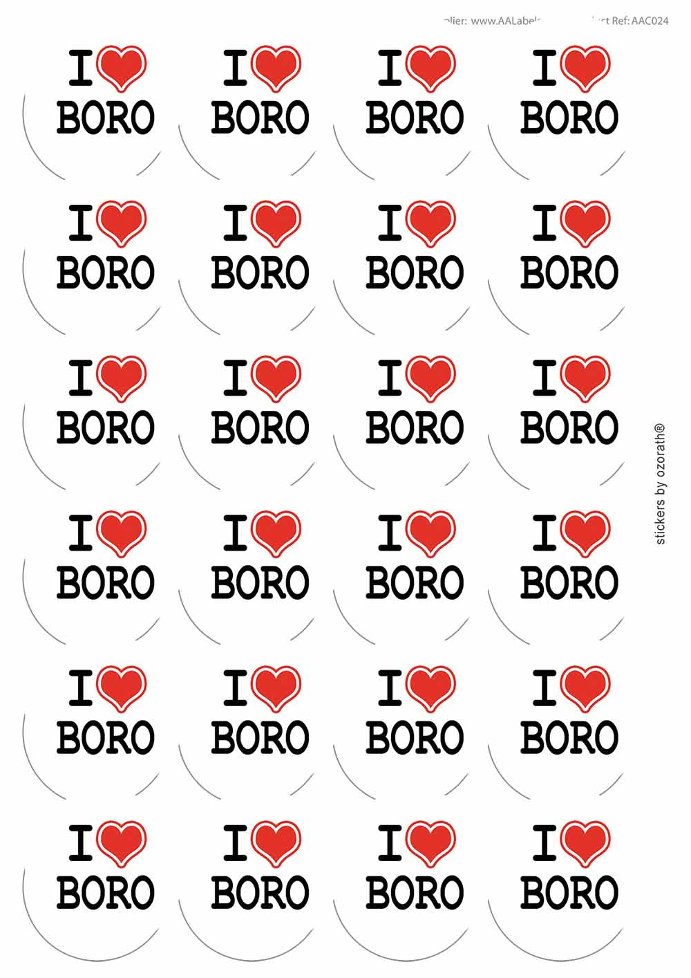 A picture of an A4 sheet of matte paper stickers