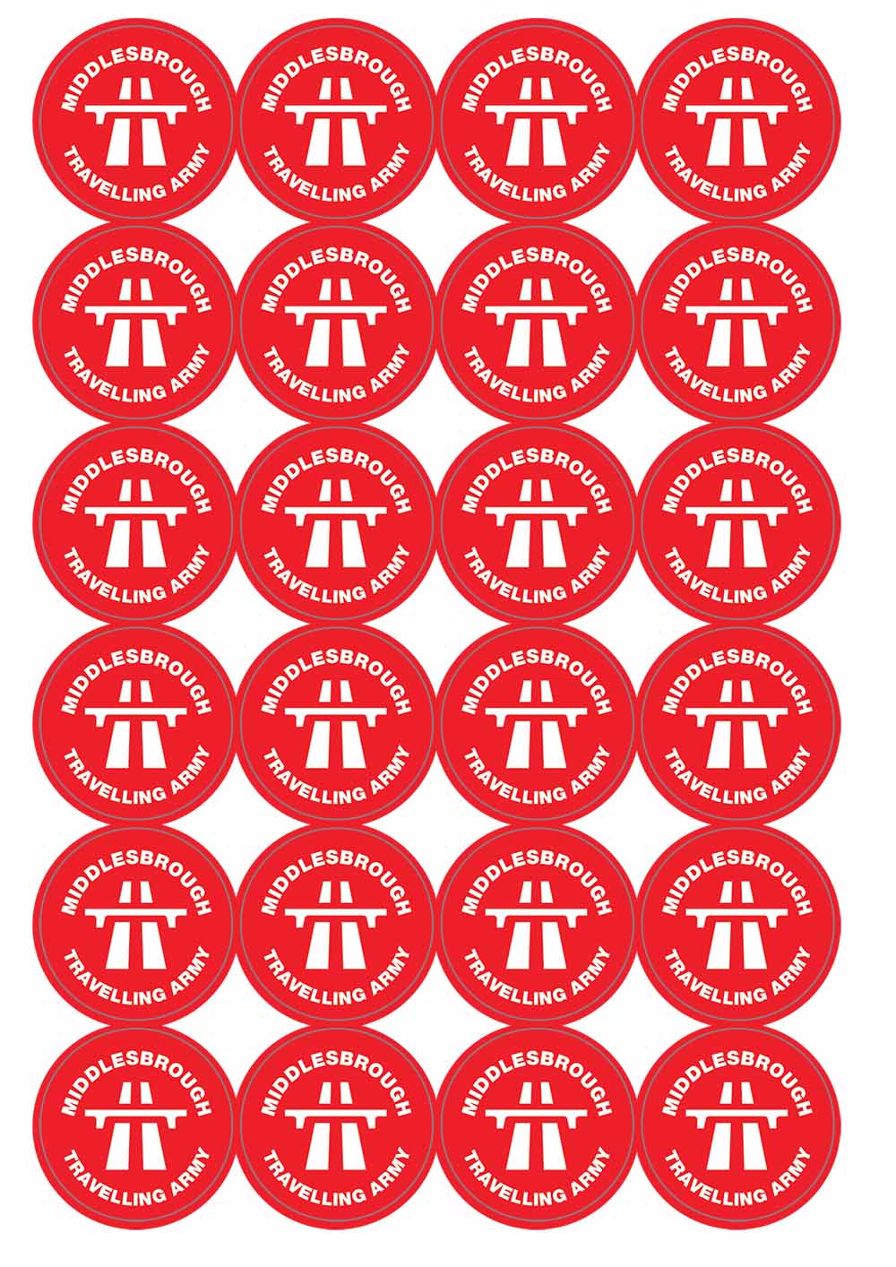 A picture of an A4 sheet of matte paper stickers