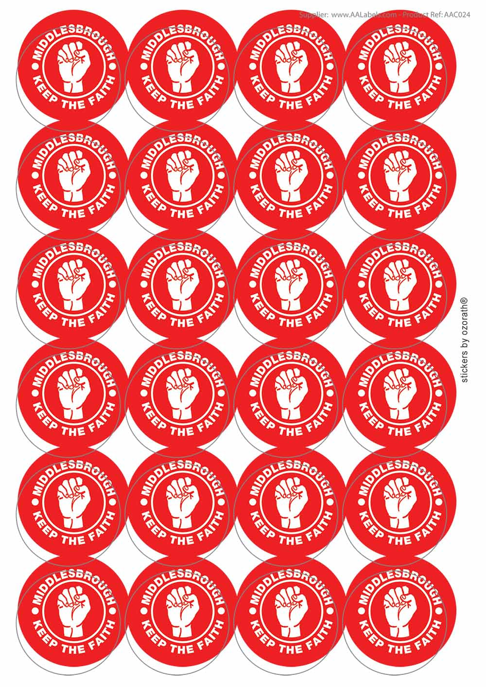 A picture of an A4 sheet of matte paper stickers