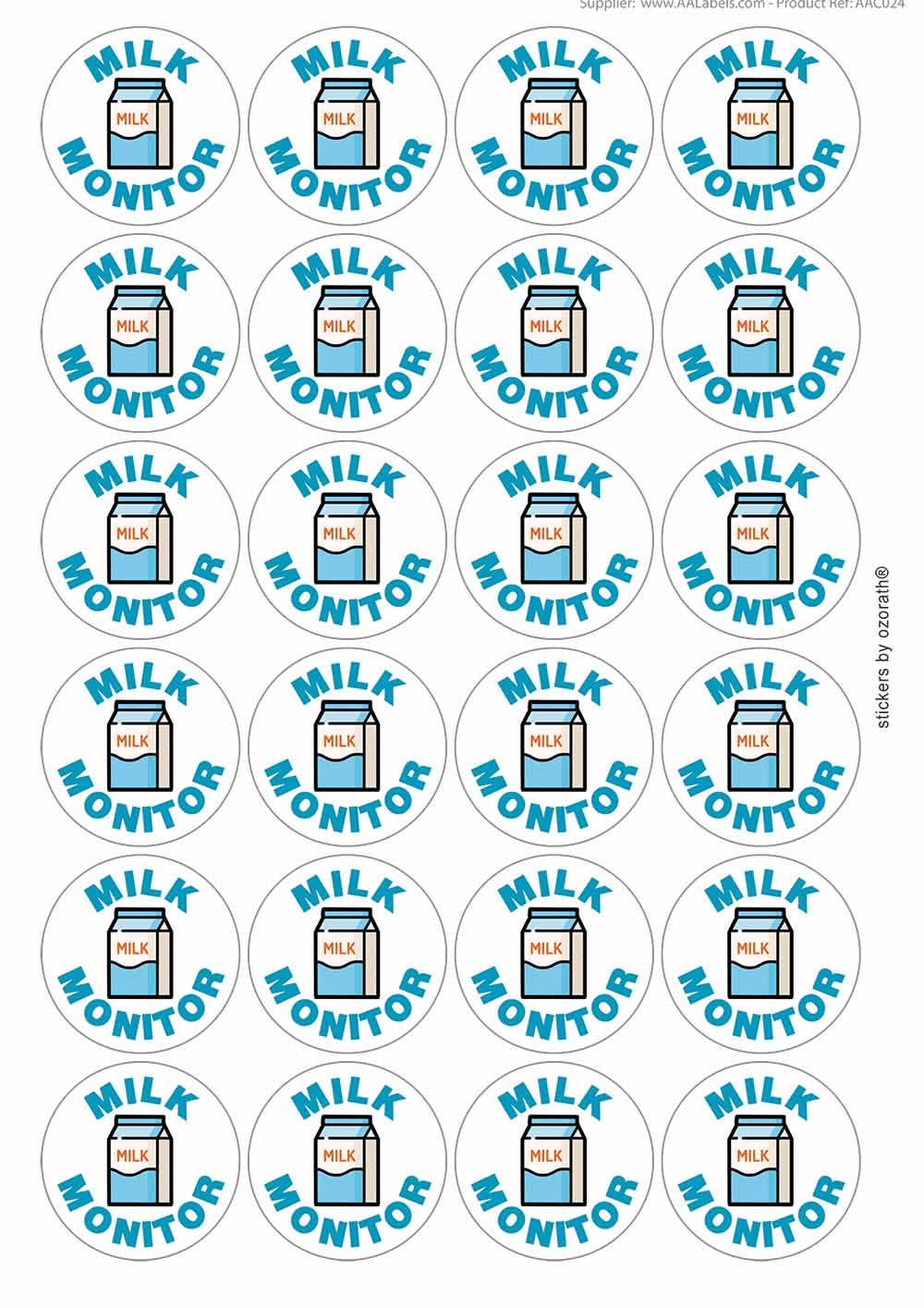 A picture of an A4 sheet of matte paper stickers