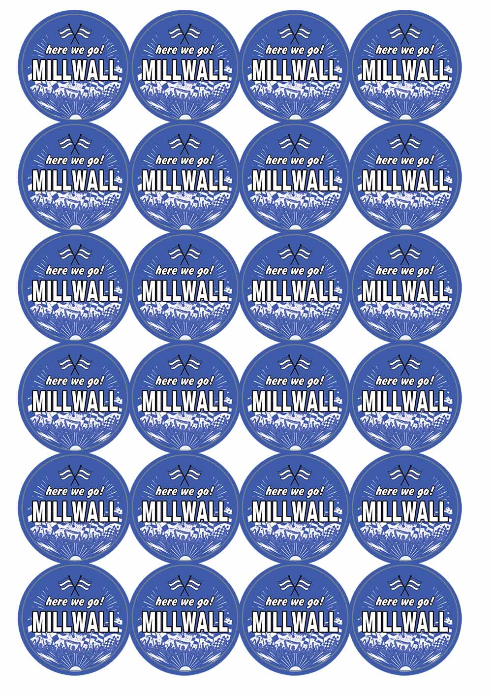A picture of an A4 sheet of matte paper stickers