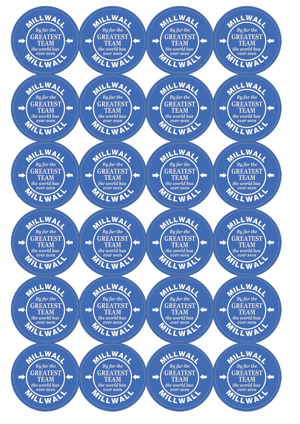 A picture of an A4 sheet of matte paper stickers