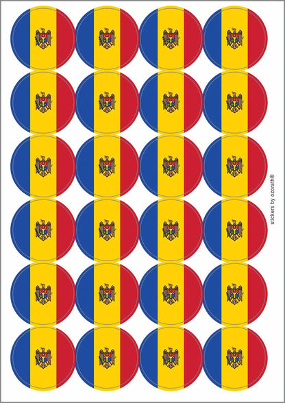 A picture of an A4 sheet of matte paper stickers