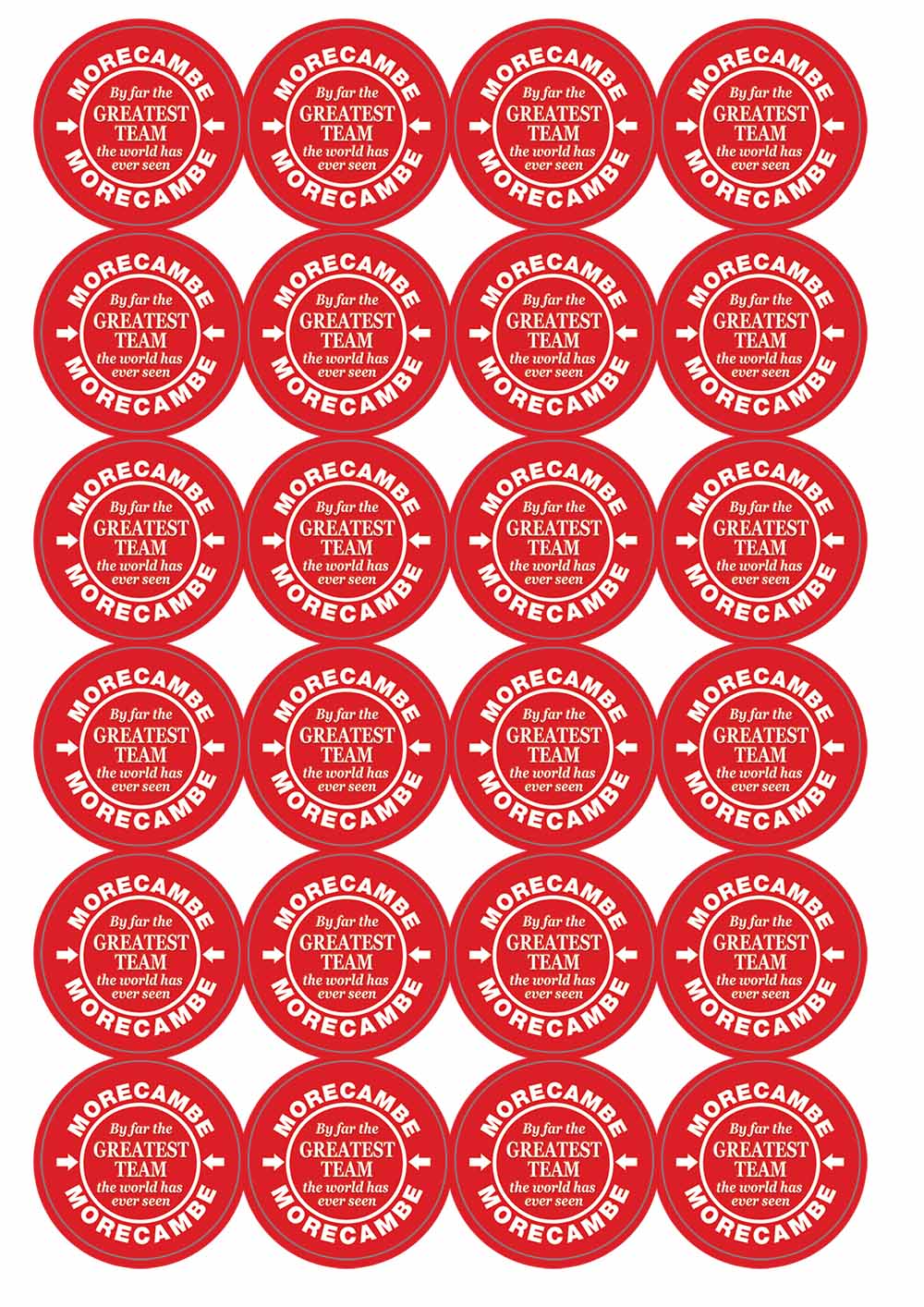 A picture of an A4 sheet of matte paper stickers