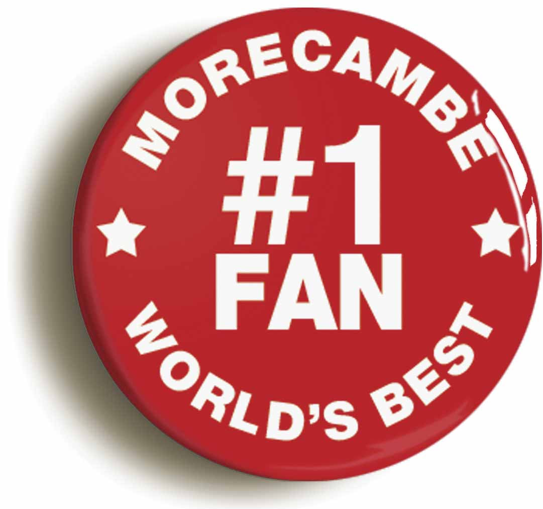 A picture of the front of the product, titled Morecambe #1 Fan Button Pin Badge