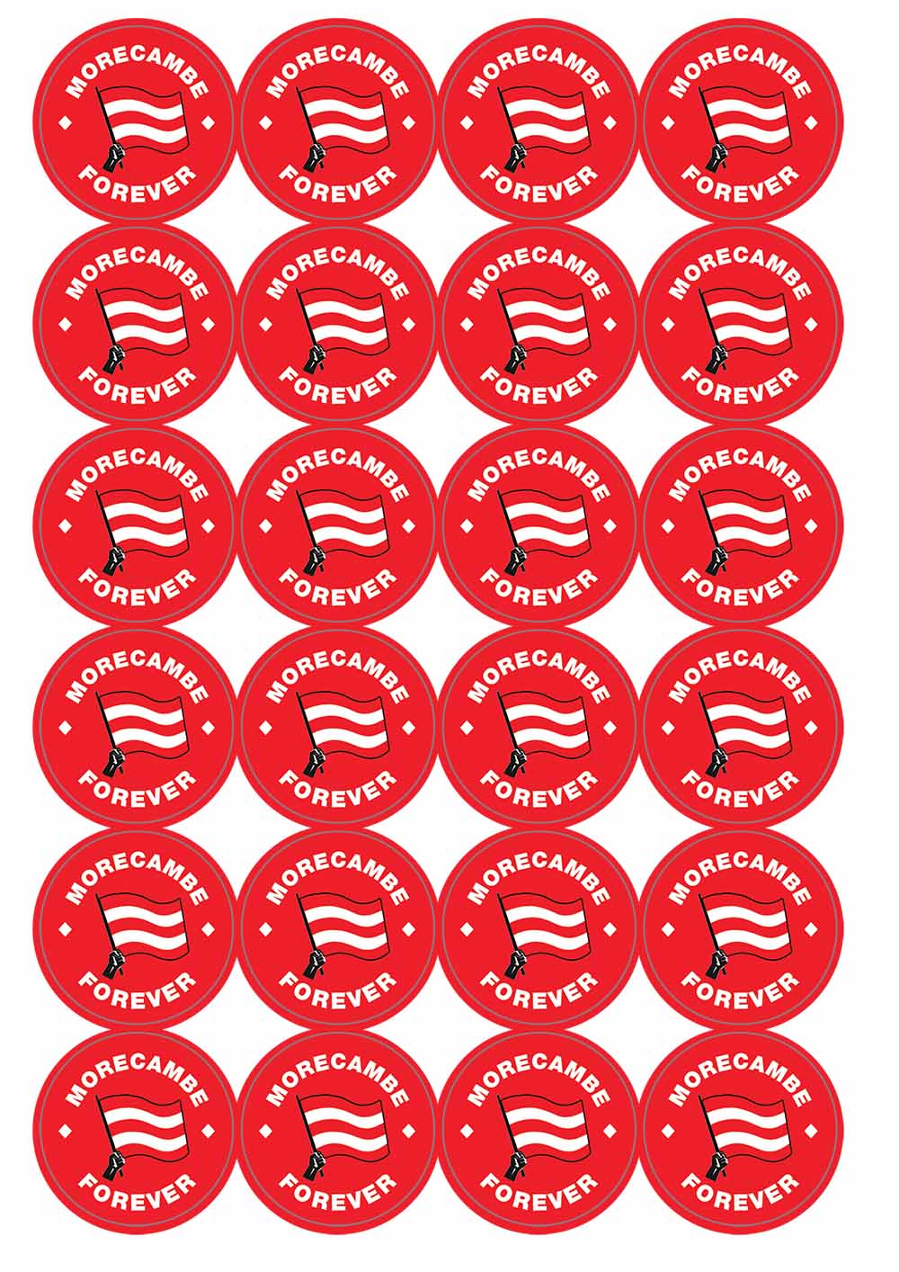 A picture of an A4 sheet of matte paper stickers