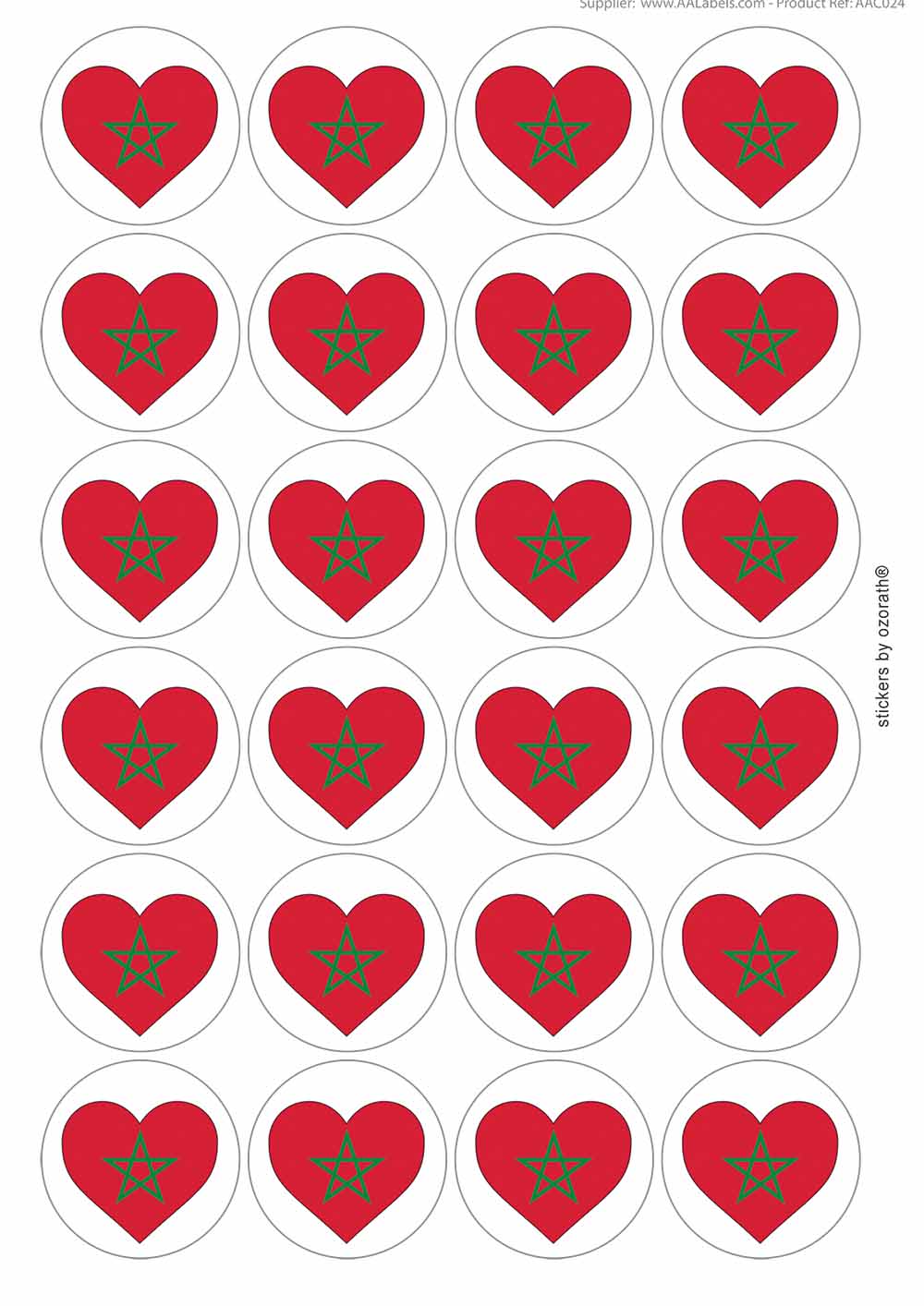 A picture of an A4 sheet of matte paper stickers