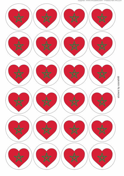 A picture of an A4 sheet of matte paper stickers