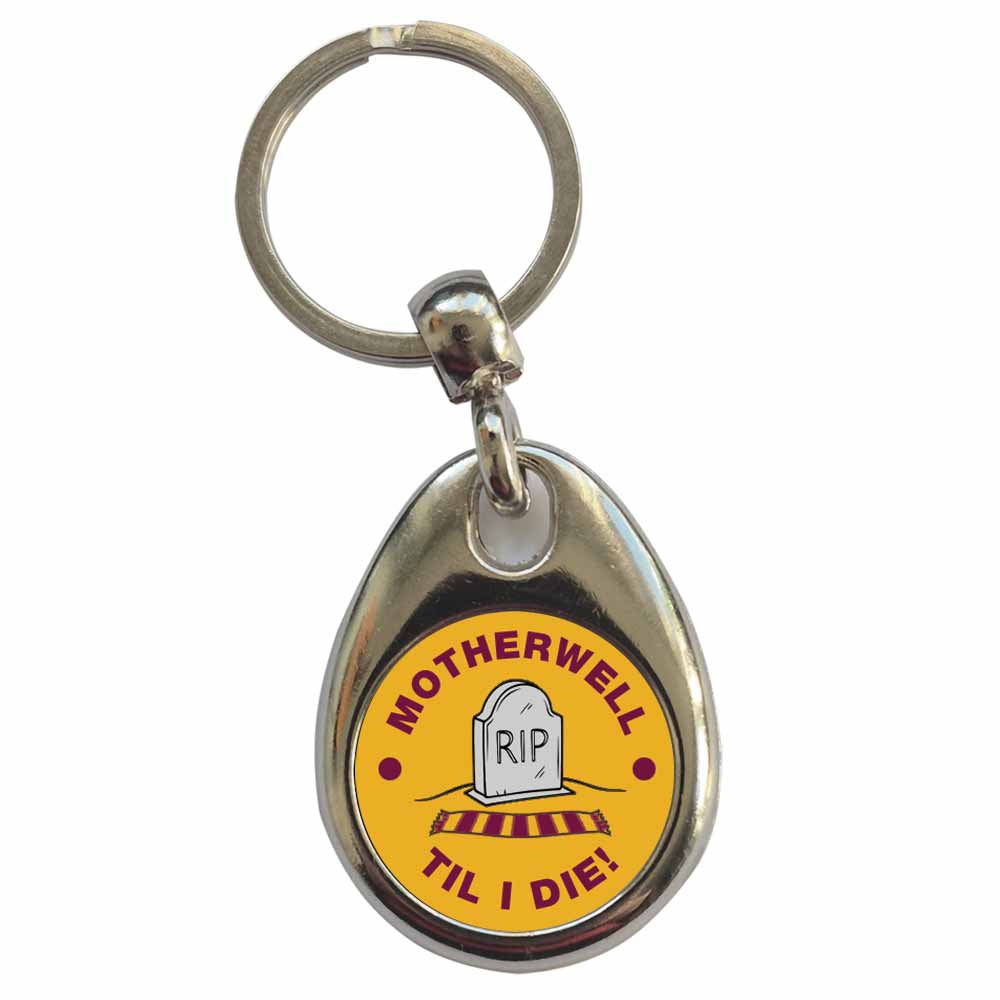 An image of a plain metal keyring