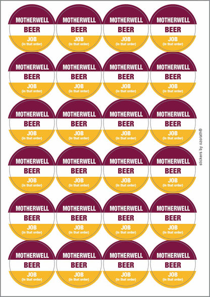 A picture of an A4 sheet of matte paper stickers