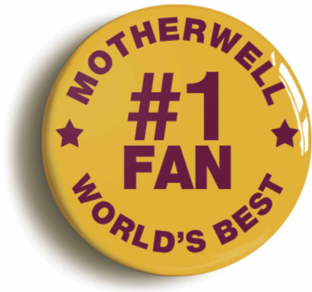 A picture of the front of the product, titled Motherwell #1 Fan Button Pin Badge