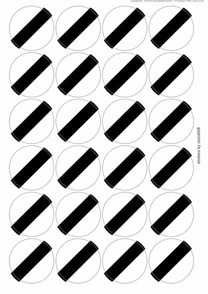 A picture of an A4 sheet of matte paper stickers