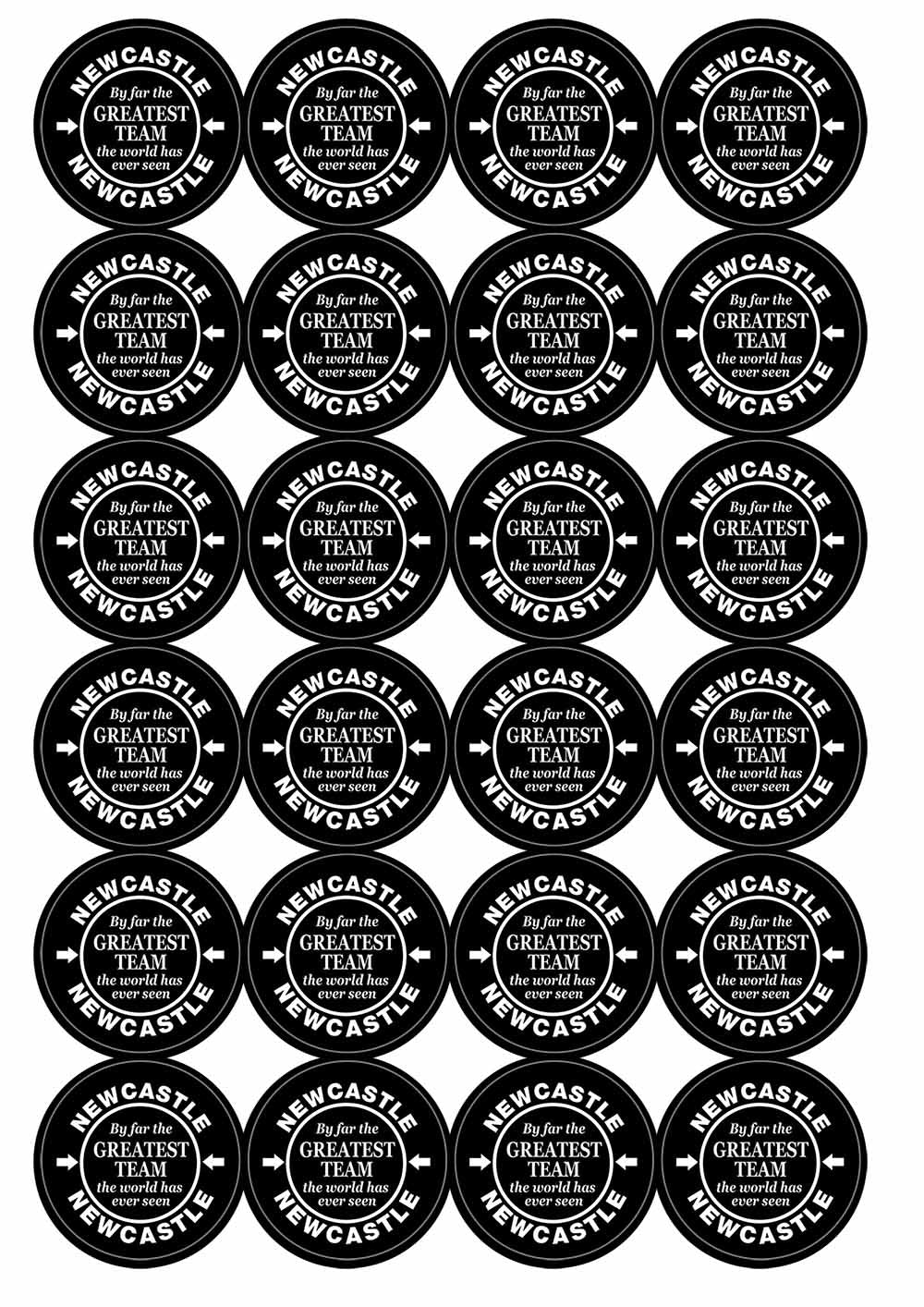 A picture of an A4 sheet of matte paper stickers