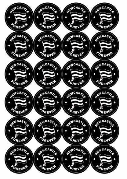 A picture of an A4 sheet of matte paper stickers