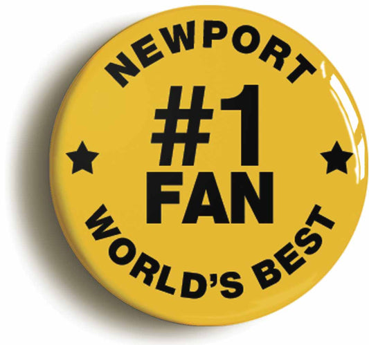 A picture of the front of the product, titled Newport #1 Fan Circular 50mm Fridge Magnet
