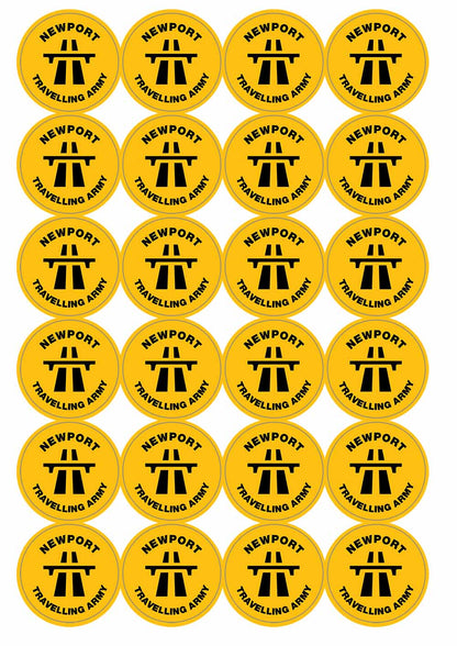 A picture of an A4 sheet of matte paper stickers