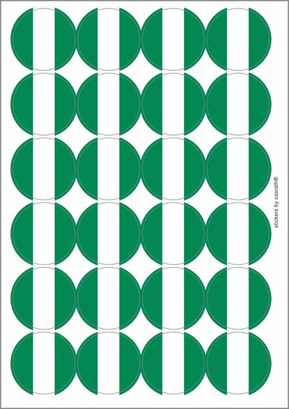 A picture of an A4 sheet of matte paper stickers