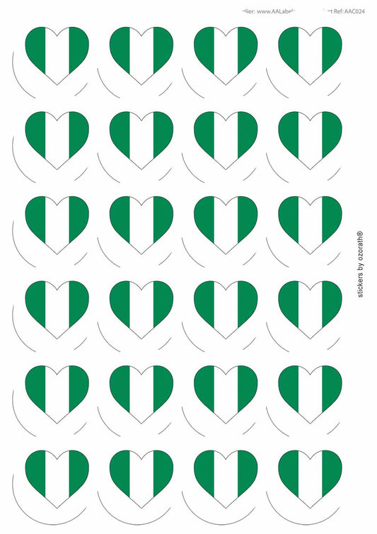 A picture of an A4 sheet of matte paper stickers