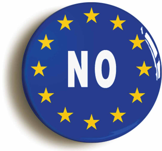 A picture of the front of the product, titled European Union EU Referendum No Button Pin Badge