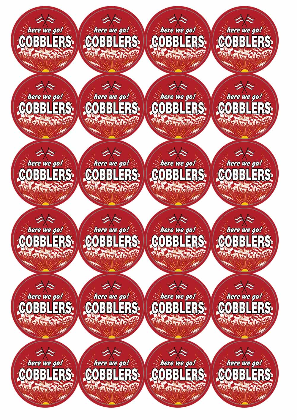 A picture of an A4 sheet of matte paper stickers