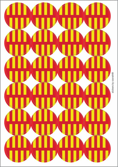 A picture of an A4 sheet of matte paper stickers