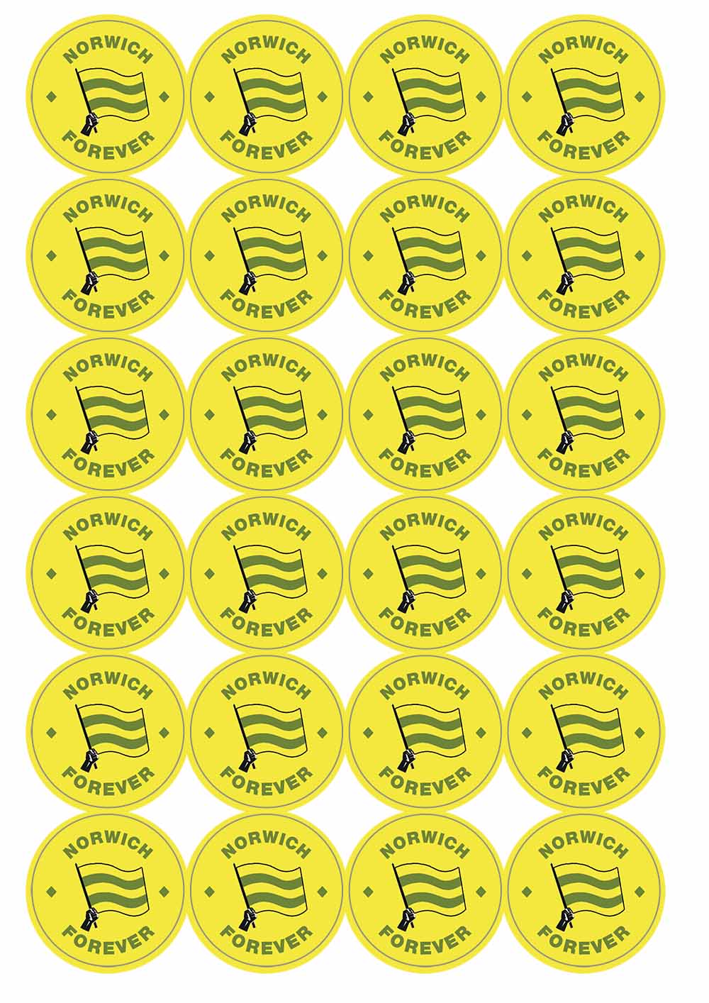 A picture of an A4 sheet of matte paper stickers