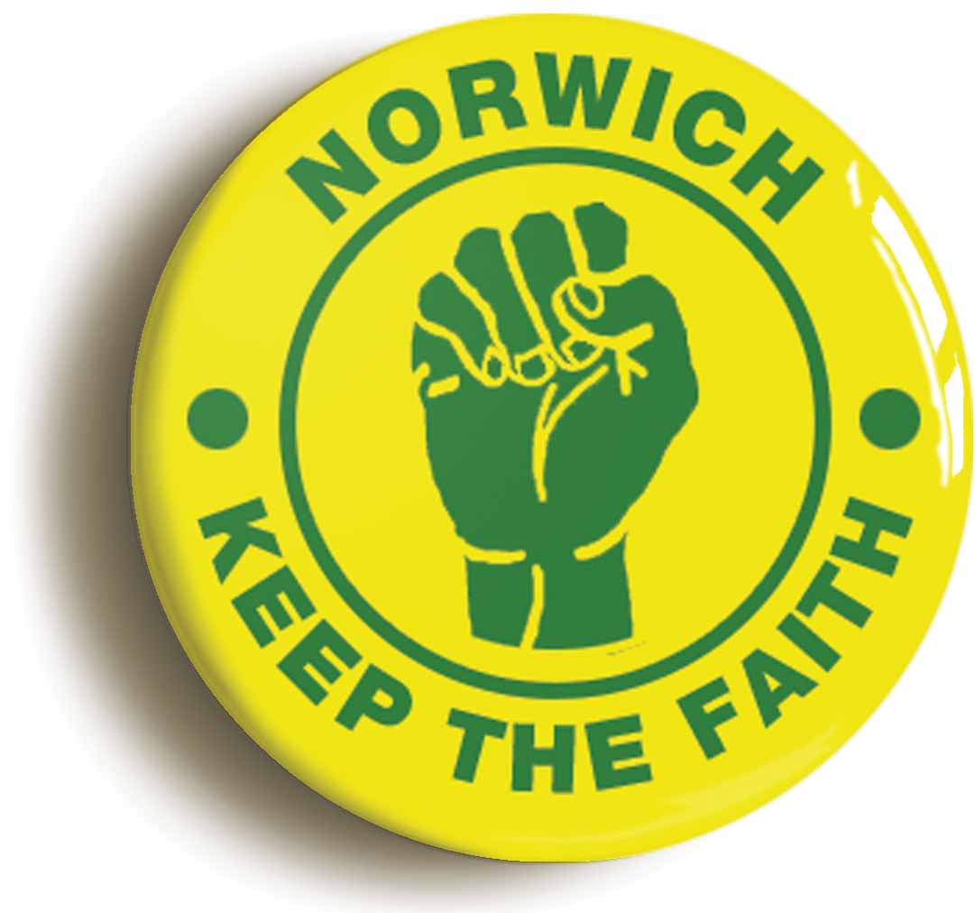A picture of the front of the product, titled Norwich Keep The Faith Northern Soul Circular 50mm Fridge Magnet