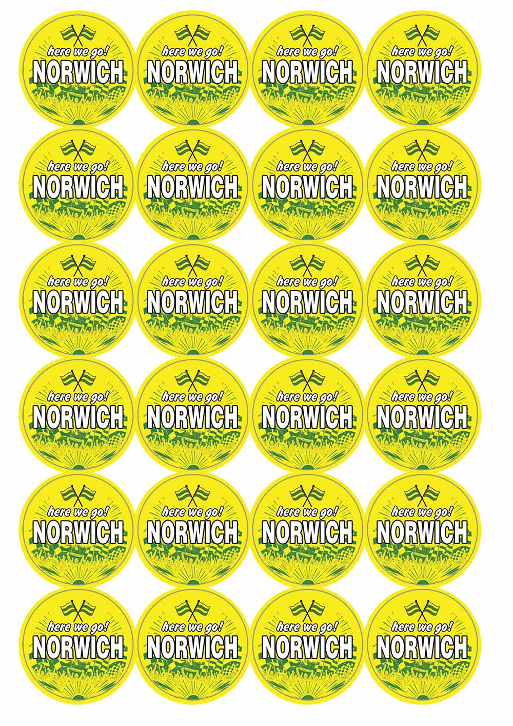 A picture of an A4 sheet of matte paper stickers