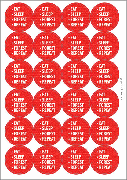 A picture of an A4 sheet of matte paper stickers